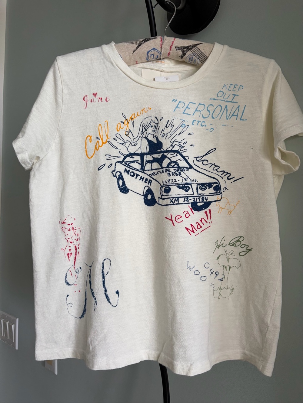 NWT MOTHER
THE LIL SINFUL KEEP OUT T SHIRT